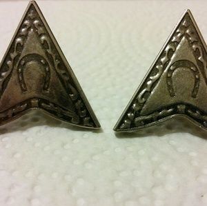 Vintage horseshoe earrings, Western jewelry